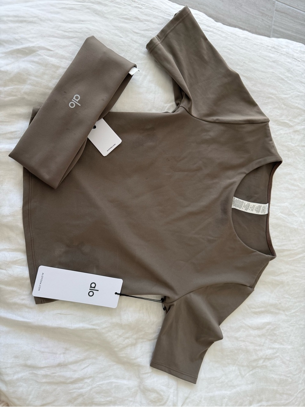 Alo softsculpt precision half sleeve tee and headband